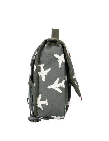 Cartable enfant avions - vert kaki
