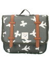 Cartable enfant avions - vert kaki