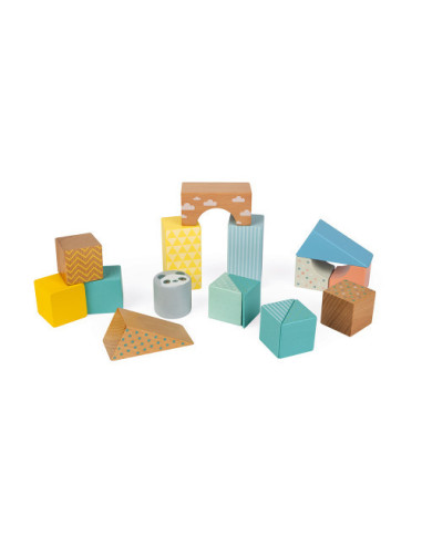 Chariot de cubes a promener - pure - janod
