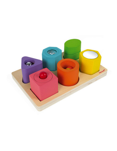 Puzzle 6 cubes sensoriels - janod