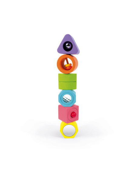 Puzzle 6 cubes sensoriels - janod