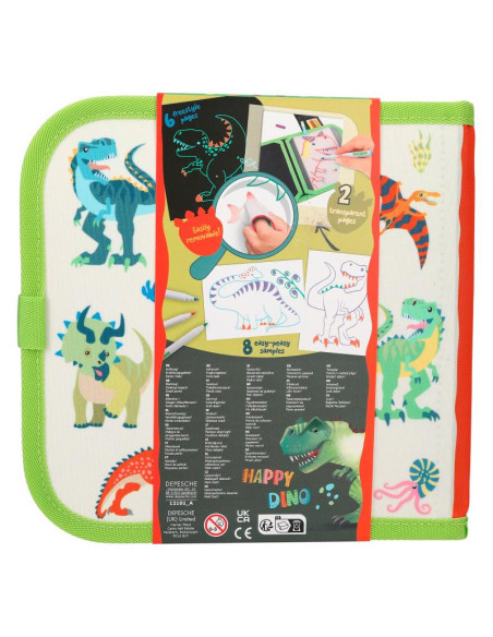 Dino World Livre de coloriages magiques Paint & Swipe