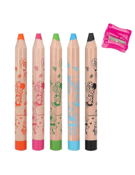 Princess Mimi Crayons de couleur avec taille-crayon