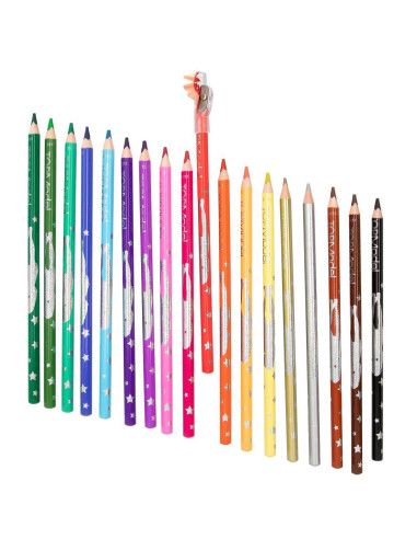 Topmodel set de 18 crayons de couleur avec taille-crayon