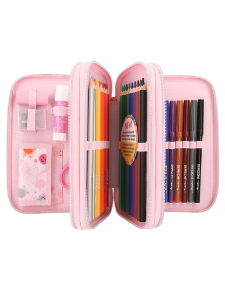Topmodel trousse 3 compartiments avec stylo happy together