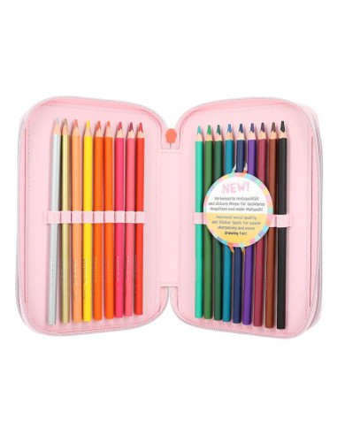 Topmodel trousse 3 compartiments avec stylo happy together