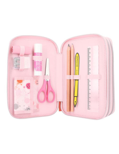 Topmodel trousse 3 compartiments avec stylo happy together