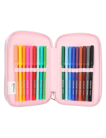 Topmodel trousse 3 compartiments avec stylo happy together