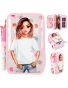 Topmodel trousse 3 compartiments avec stylo happy together