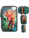 Dino world trousse 3 compartiments led