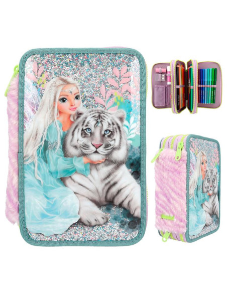 Topmodel trousse 3 compartiments fantasy tiger