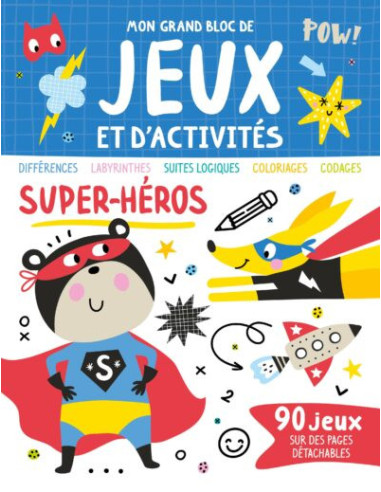 Mon grand bloc de jeux et d'activites - super heros