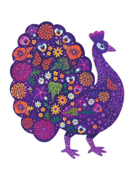 Puzz'art - peacock - 500 pcs - djeco