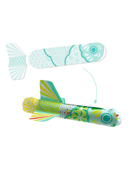 Poissons volants diy - koinobori - djeco