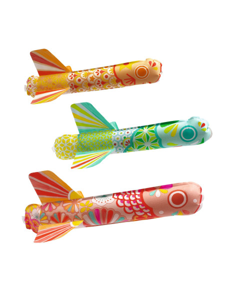 Poissons volants diy - koinobori - djeco