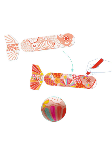 Poissons volants diy - koinobori - djeco