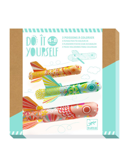 Poissons volants diy - koinobori - djeco