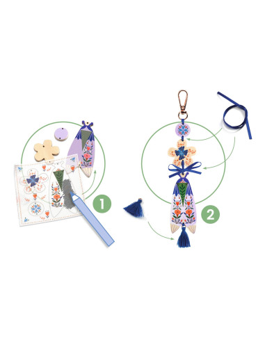 Bijoux de sac diy - butterflies - djeco