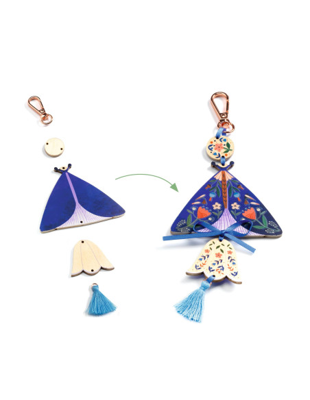 Bijoux de sac diy - butterflies - djeco