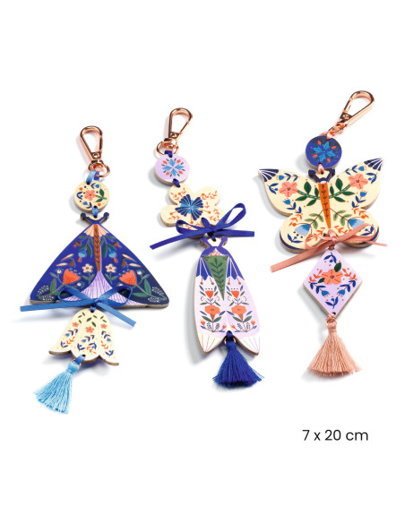 Bijoux de sac diy - butterflies - djeco