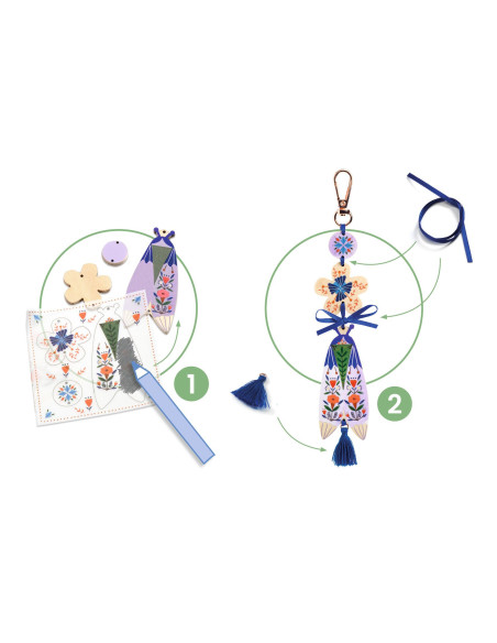 Bijoux de sac diy - butterflies - djeco