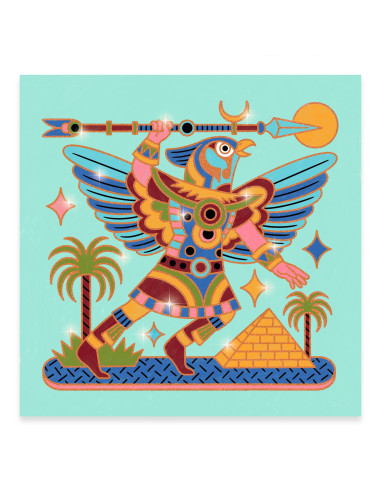 Coloriages brillants - animaux guerriers - djeco