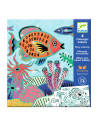Coloriages brillants - sous la mer - djeco