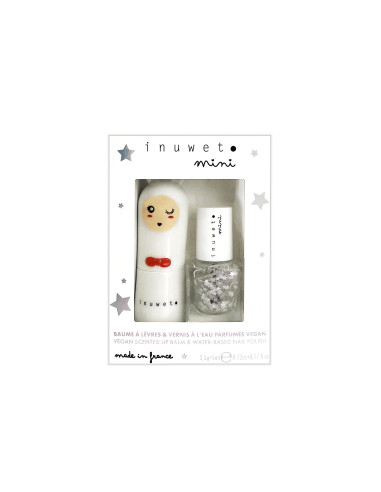 Inuwet duo baume barbe a papa vernis top coat etoile