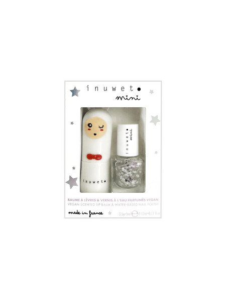 Inuwet duo baume barbe a papa vernis top coat etoile