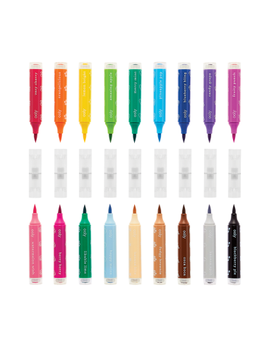 18 marqueurs tampons a double embout stampables - ooly
