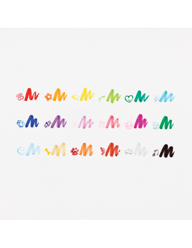 18 marqueurs tampons a double embout stampables - ooly