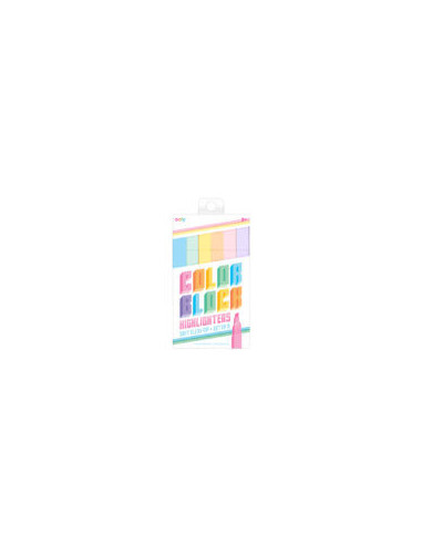 6 surligneurs color block highlighters - ooly