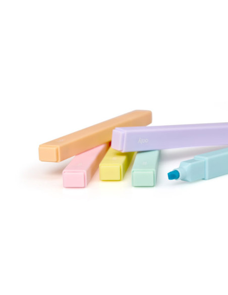 6 surligneurs color block highlighters - ooly