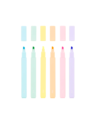 6 surligneurs color block highlighters - ooly