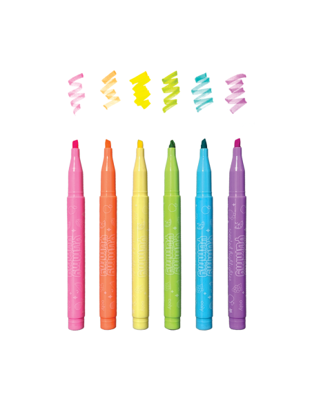 6 surligneurs parfumes yummy yummy - ooly