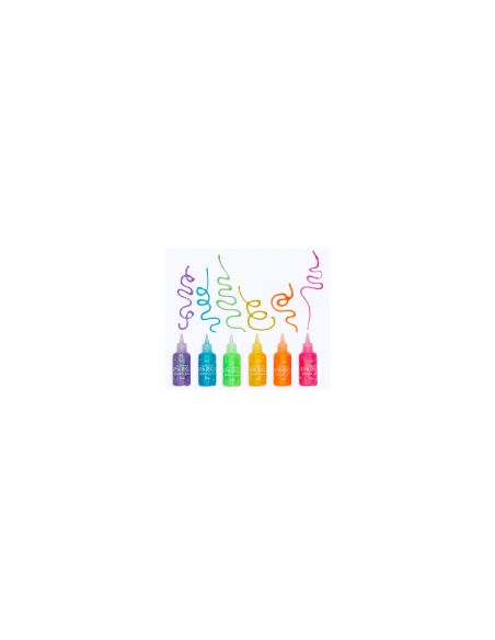 6 tubes de colles scintillantes arc en ciel - ooly