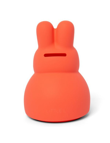 Little l - tirelire lapin corail
