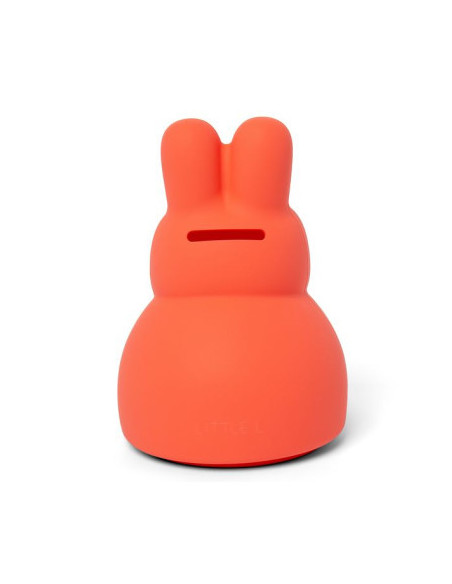 Little l - tirelire lapin corail
