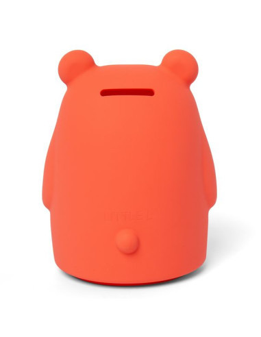Little l - tirelire ours corail