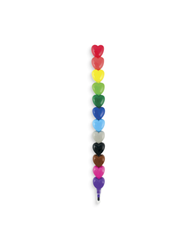 Crayons de cire empilables coeur - ooly