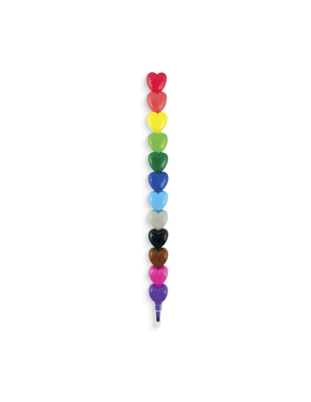 Crayons de cire empilables coeur - ooly