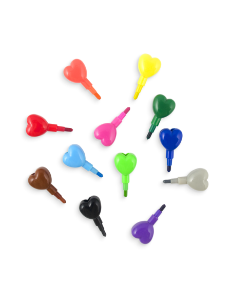 Crayons de cire empilables coeur - ooly