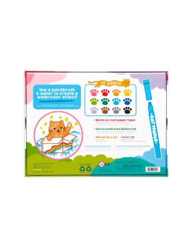 12 crayons gel chat - ooly