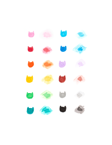 12 crayons gel chat - ooly