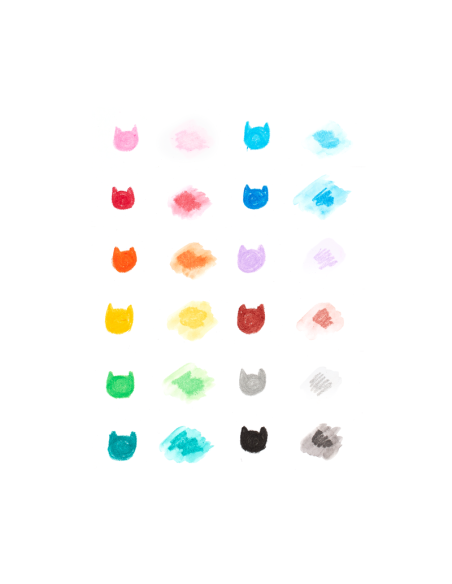 12 crayons gel chat - ooly