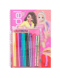 Topmodel album a colorier avec set crayons