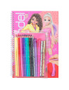 Topmodel album a colorier avec set crayons