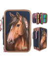 Miss melody trousse à 3 compartiments matelassée night horses
