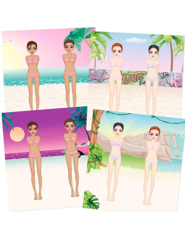 Topmodel dress me up album stickers holidays
