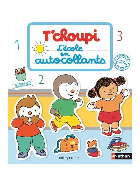 Autocollants ecole tchoupi